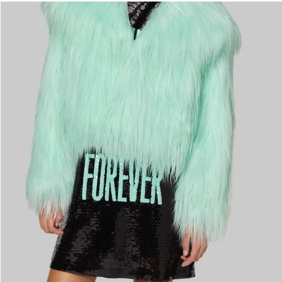 Taylor Swift Mint Faux Fur Jacket - Picture 3 of 3